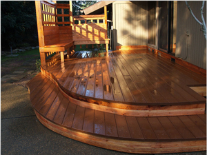 Poolside Composite Redwood Deck